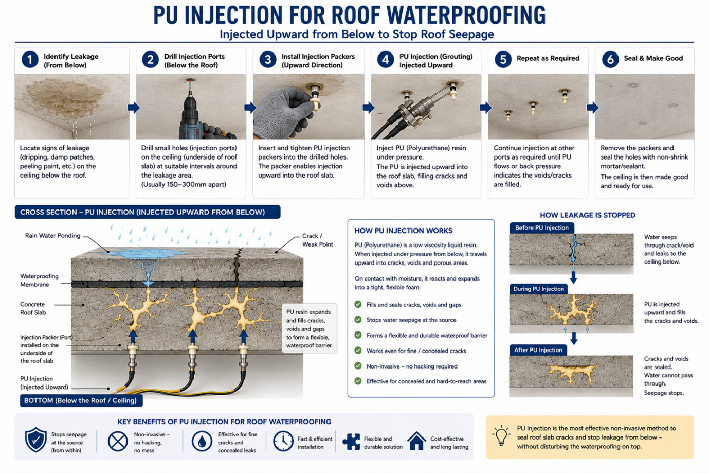 Roof Waterproofing for Landed Properties in Singapore 1 Pu Injection for Roof Waterproofing Image