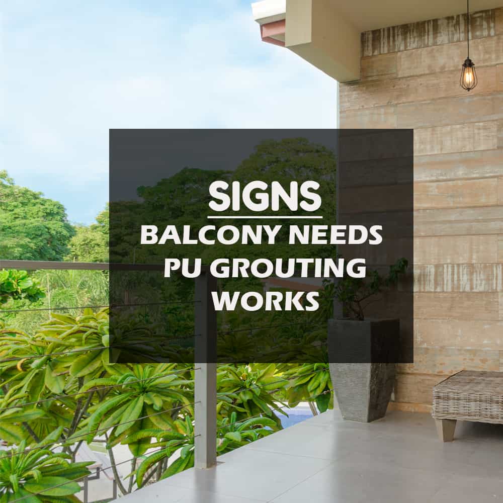 signs balcony needs pu grouting works