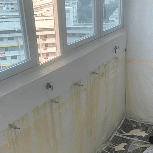 Windows ledge water leakage repair