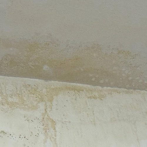 Water leakage in concrete slabs